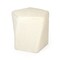 Zentique 16.75" White Solid Upholstered Twisted Pentagon Stool